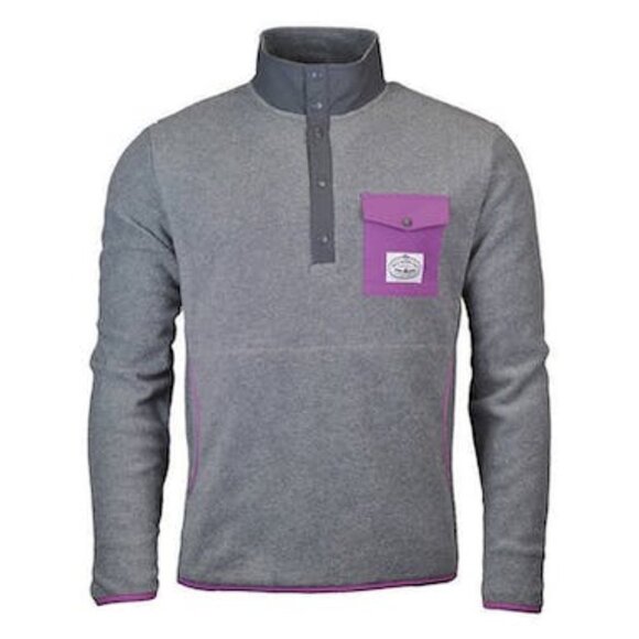 Poler Stuff Snap Specialty Fleece Jacket, XS/Grey - Picture 1 of 2